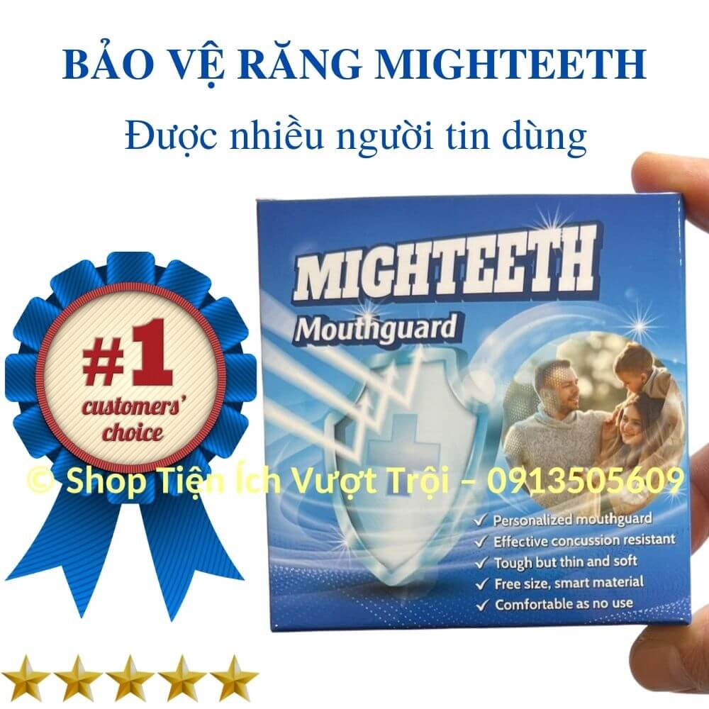 Chống sốc, giảm chấn động răng khi chơi thể thao, chống nghiến răng, bảo vệ răng Mighteeth 6-Tiện Ích Vượt Trội