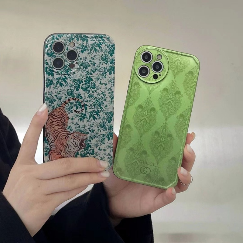 Ốp Điện Thoại Lụa Mềm Cao Cấp In Họa Tiết Cung Điện Hoa Phong Cách Gucci Cho iPhone