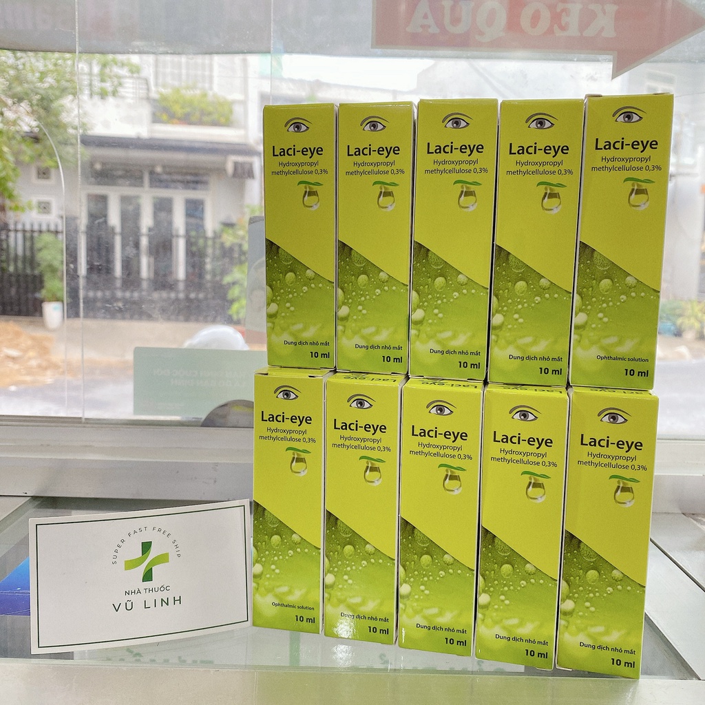 Laci eye Nước mắt nhân tạo -giúp làm dịu cảm giác khô mắt, ngứa mắt, cộm mắt, đỏ mắt do thiếu nước mắt