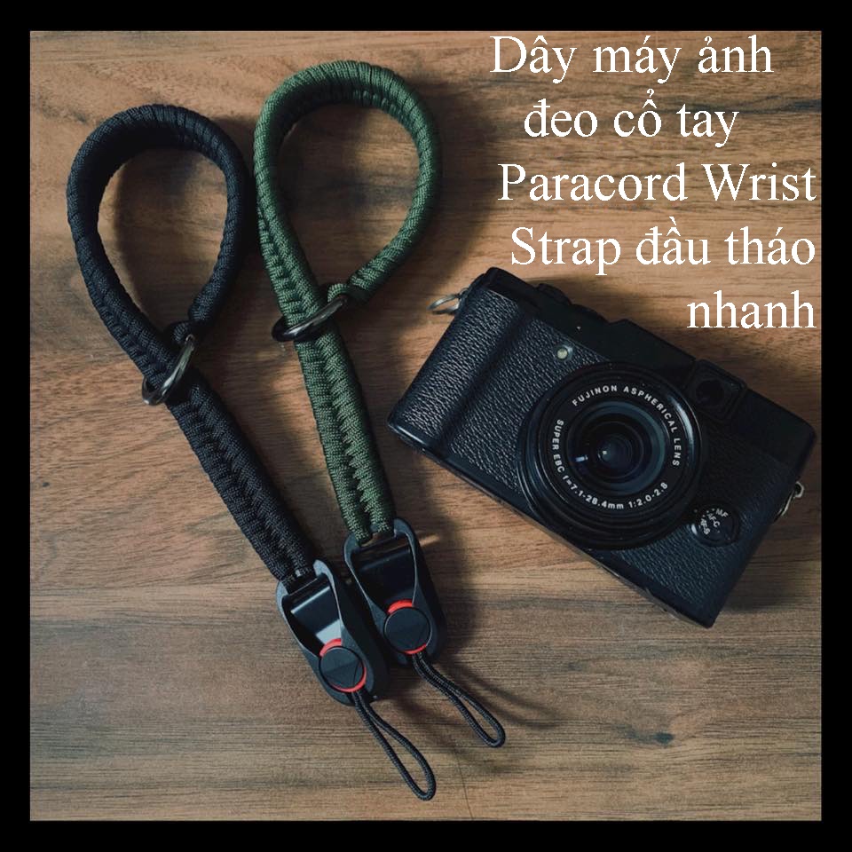 Dây máy ảnh đeo cổ tay Paracord Wrist Strap đầu tháo nhanh- cho máy Canon, Fuji, Nikon, Sony...