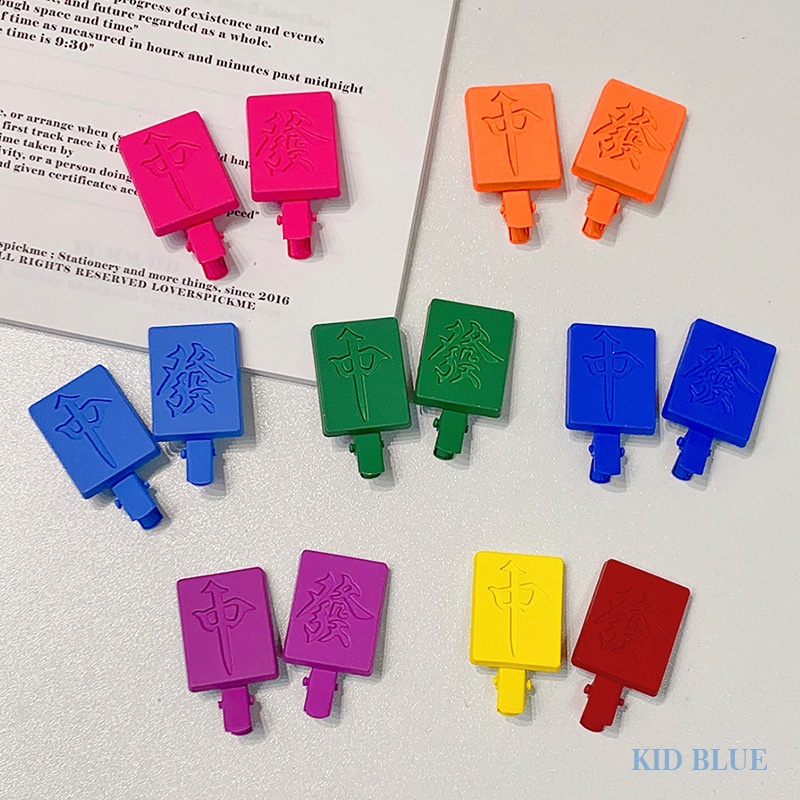 Kẹp Tóc Mái Màu Đỏ May Mắn Phong Cách Dân Tộc Mừng Năm Mới Cho Nữ