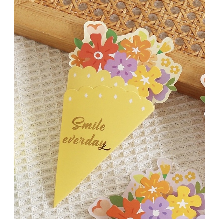 Thiệp Hoa siêu dễ thương dùng trang trí Quà, Hoa.