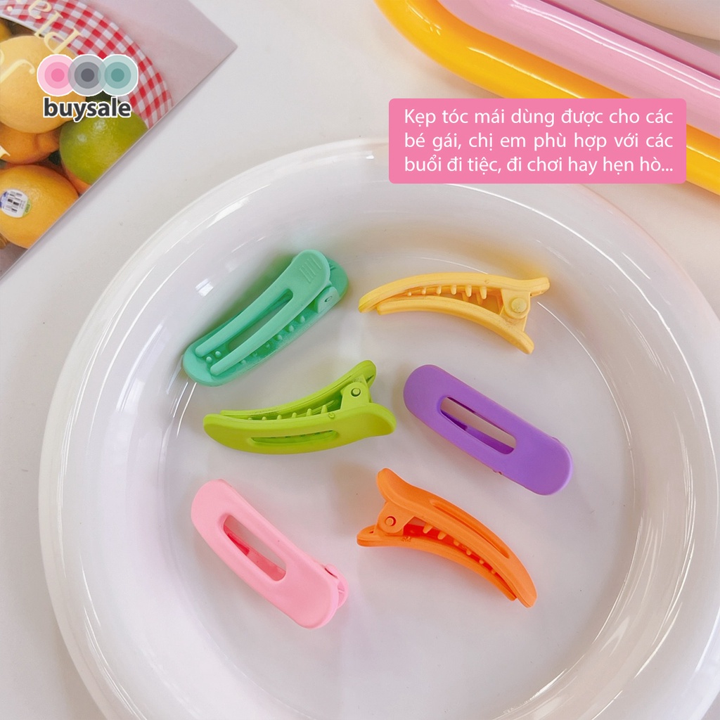 Kẹp mái thiết kế trẻ trung, màu sắc đa dạng, nổi bật, chất liệu nhựa bền bỉ, giúp tóc gọn gàng - BuySales - BSPK314