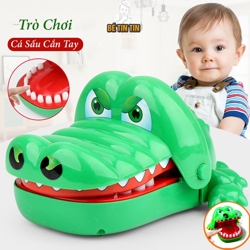 Đồ Chơi Cá sấu Cắn Tay Có 2 Loại To Nhỏ Cho Bé - Đồ Chơi Giải Trí Vui Nhộn