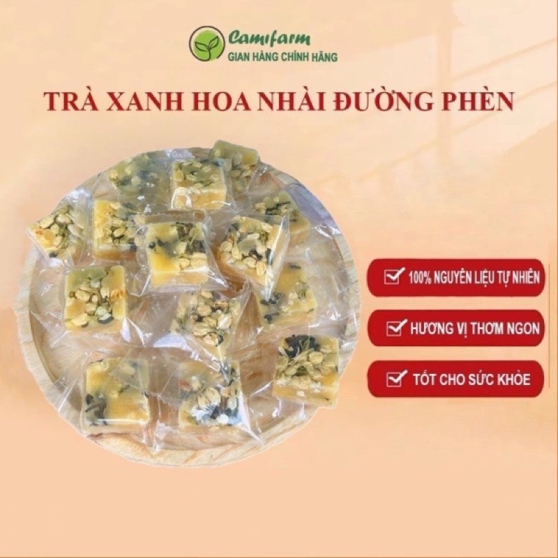 Trà Xanh Hoa Nhài Đường Phèn Mật Ong Camifarm, Giảm Stress, Giảm Cân, Thanh Nhiệt Cơ Thể..
