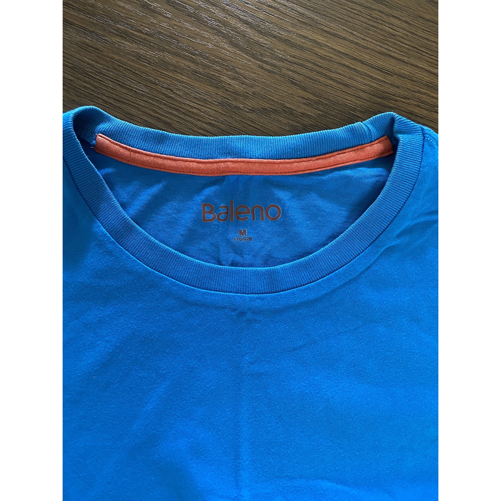 Áo thun nam tay ngắn chính hãng Baleno, cổ tròn, màu xanh, vải cotton ,size M, like new 95%