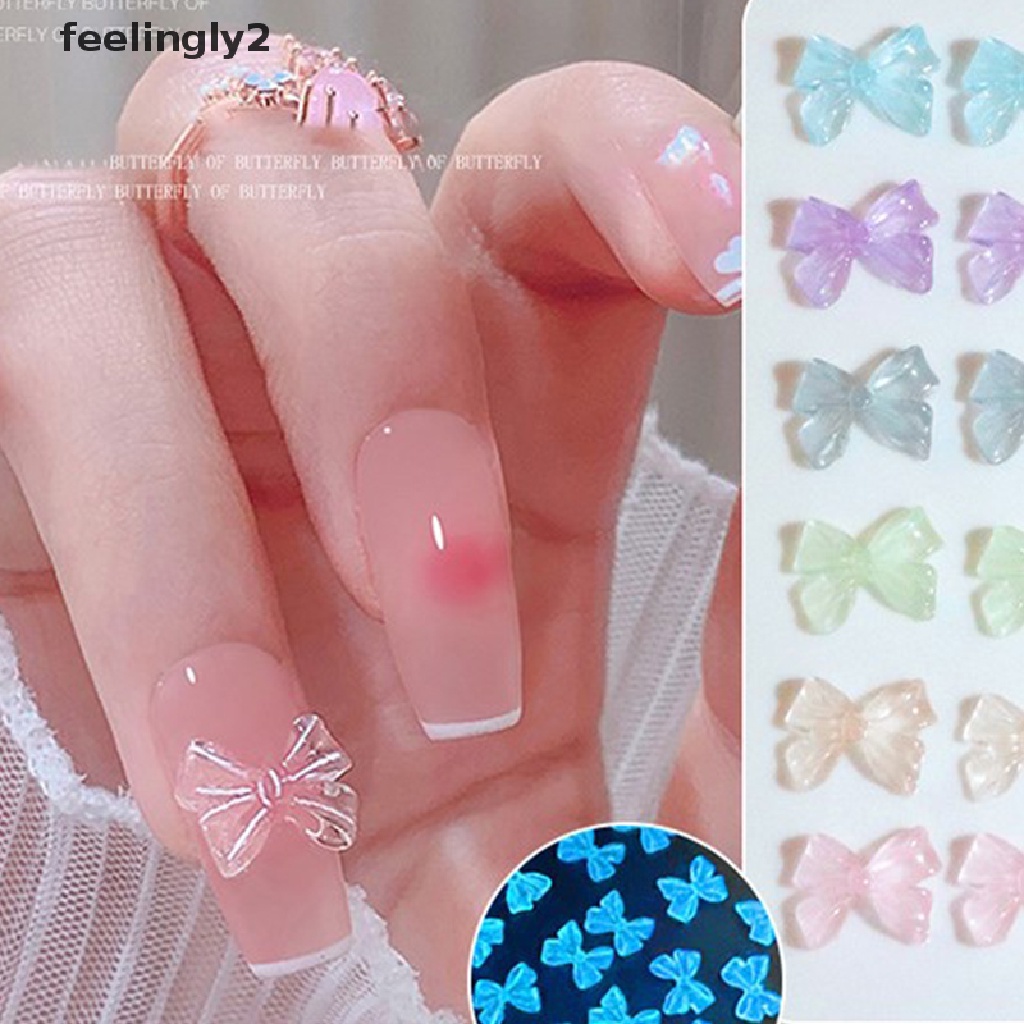 Bộ 50 HạT ĐíNh Trang Trí MóNg HìNh BướM 3D