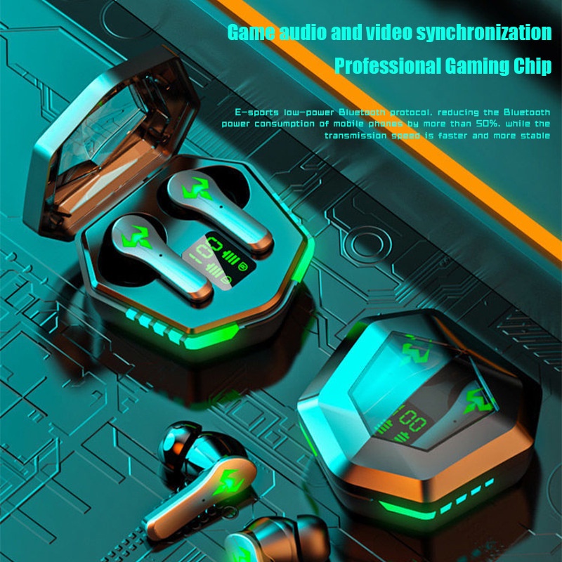 Tai nghe bluetooth 5.2 gaming N35 TWS tai phone pin trâu thể thao nhét tai không độ trễ âm thanh vòm 9D,Bass Căng