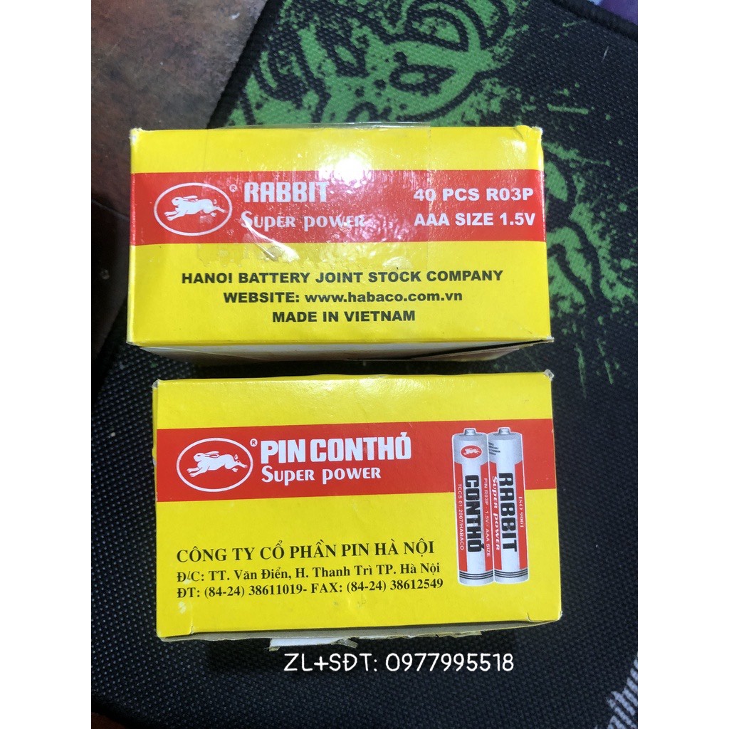 Vỉ 4 Viên Pin Con Thỏ AAA Điều Khiển Nhỏ