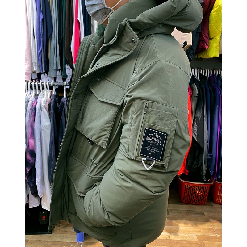 Áo khoác parka nam lông vũ Merrell mặc thời tiết đại hàn, siêu ấm xuất Hàn AK317
