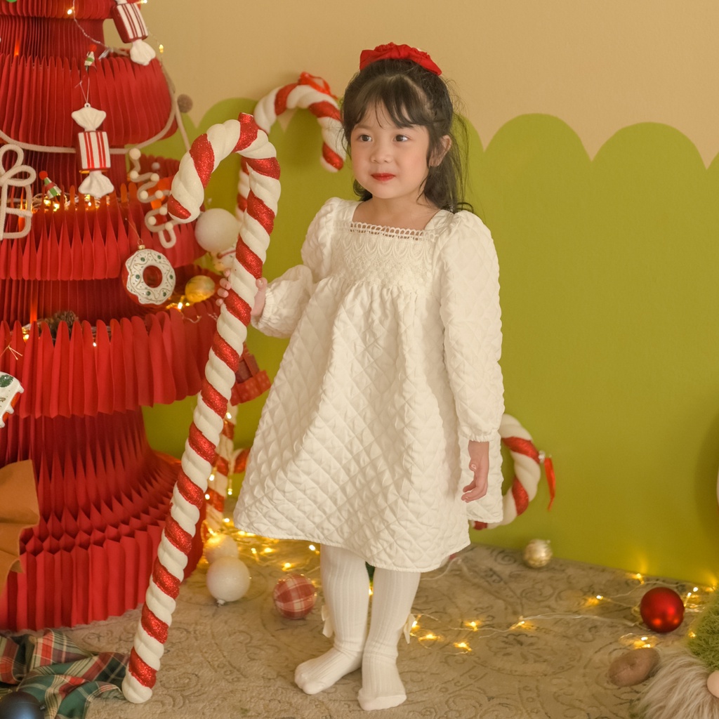 Váy bé gái Sora.bébé Jaimin Dress dáng babydoll chất liệu xốp cao cấp bồng bềnh