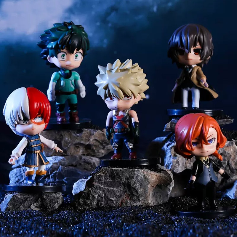 Bộ 5 Mô Hình Nhân Vật Midoriya Izuku Bakugou Booming Trong Phim Frozen