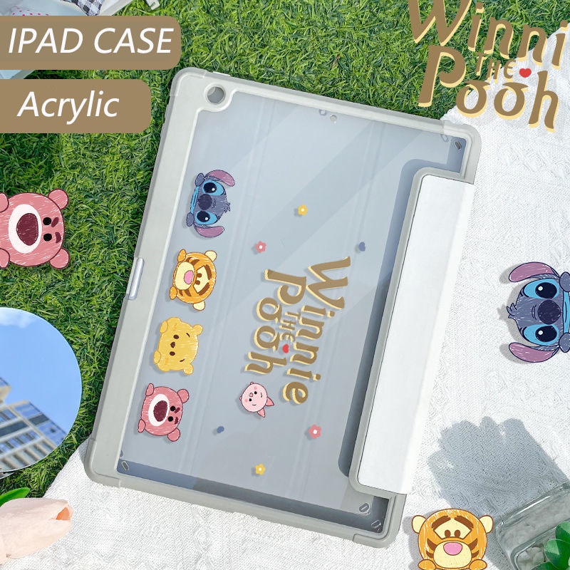 Ốp Máy Tính Bảng Bằng Acrylic Có Giá Đỡ Cho iPad Pro 12.9 10.2 Gen 10 Gen 9 Gen 8 2021 Air4 5 10.9 Air1 / 2 9.7 Mini 4 5 Pro12.9