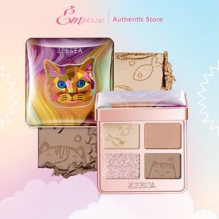 [DATE 2026] Phấn Mắt ZEESEA 4 Ô Tipsy Kitty Eyeshadow Quad Milk Tea