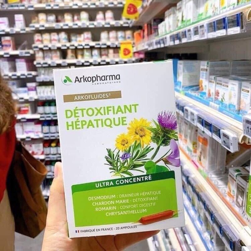 Thải Đ.ộc Gan Arkopharma Detoxifiant Hepatique của Pháp, viên uống gan , gan loại 20 ống