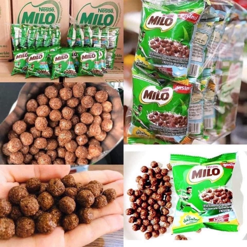 Lốc 12 Gói Tặng 1 Gói Bim Bim Milo Thái Lan - Ngũ Cốc Ăn Sáng MiLo Viên Nestle
