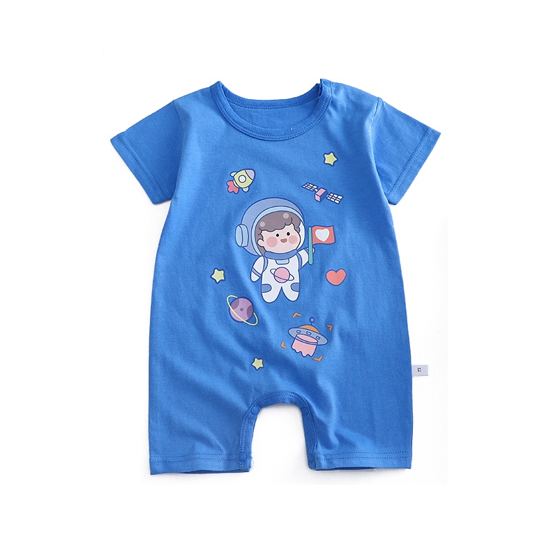 （0-12 tháng mũ miễn phí） Bộ bodysuit cho bé cộc tay chất Thun lạnh siêu mát vải Cotton mềm mịn, Bodysuit cho bé dễ thương