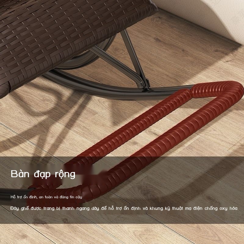 Ban công nhà lười nghỉ trưa ghế bập bênh mây độc thân
