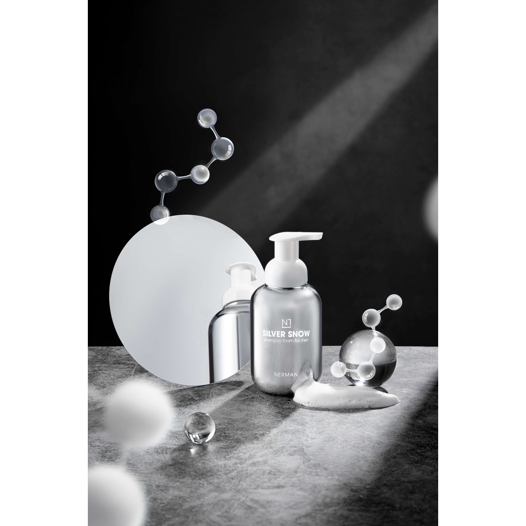 Dầu gội nam giới Nerman tạo bọt Nano bạc Silver Snow chính hãng- Hương nước hoa cao cấp 350G - Sản phẩm chính hãng
