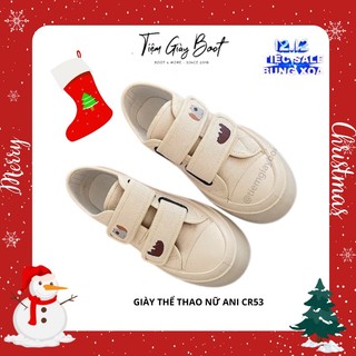 Giày thể thao nữ ani màu trắng dễ thương cr53 - tiệm giày boot