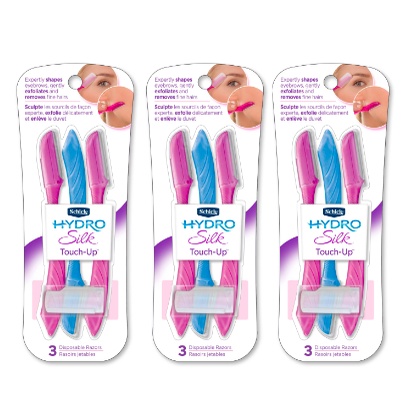 Set 3 Dao Cạo Cho Mặt và Chân Mày Schick Hydro Silk Touch Up Disposable Razors 3 Pack