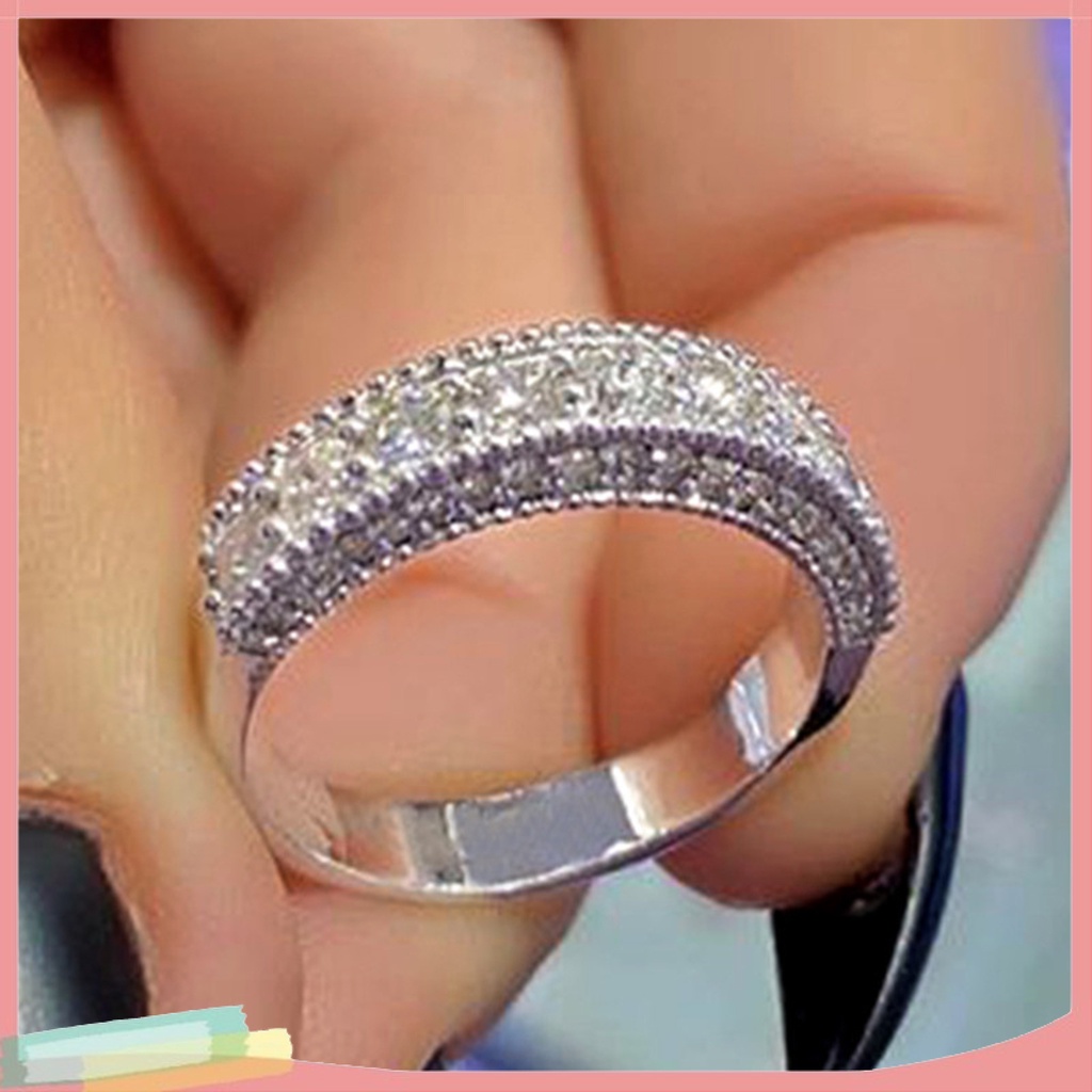 Nhẫn Hợp Kim Mạ Vàng / Bạc Trang Trí Đá Hình Học Xinh Xắn Cho Nữ