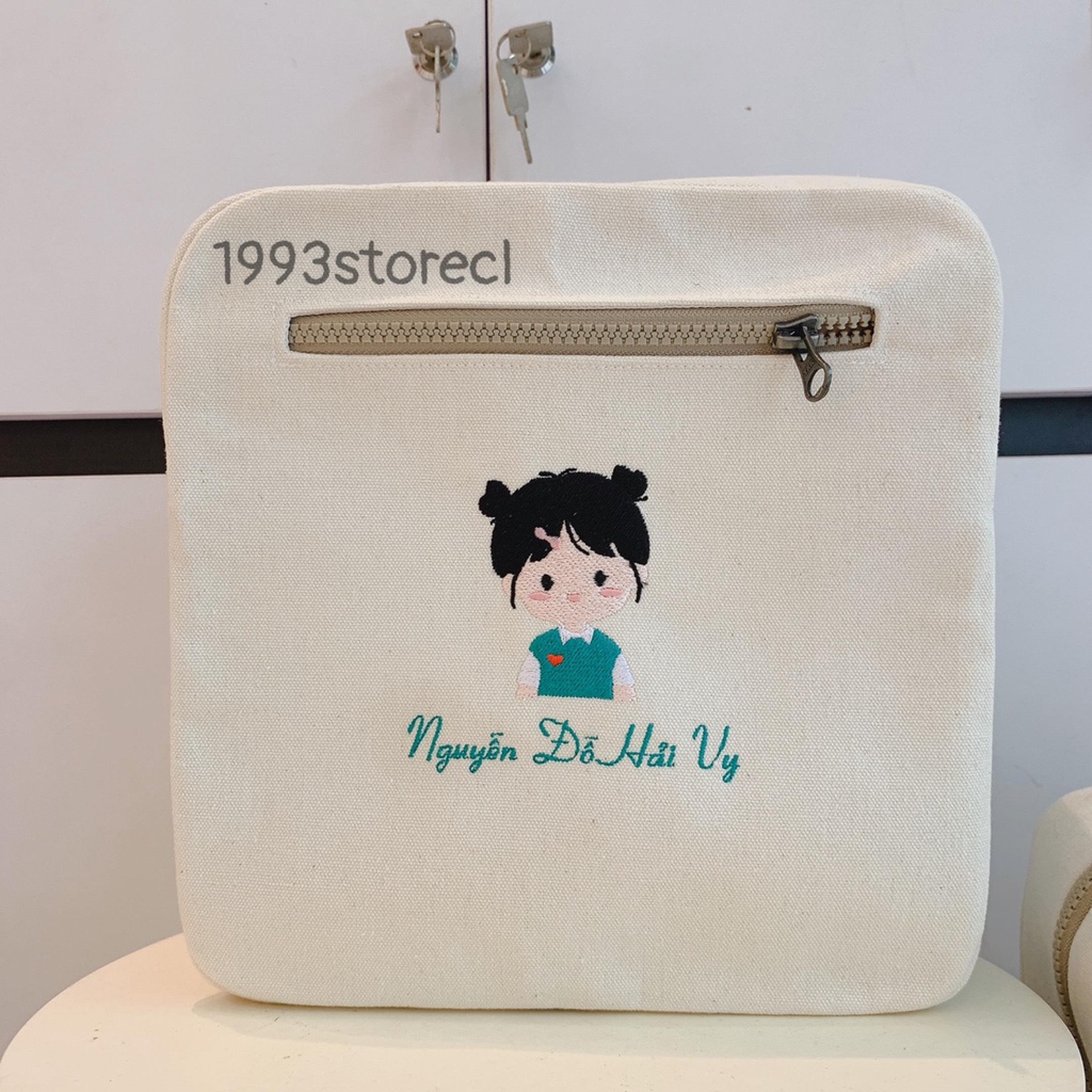 Balo thêu theo yêu cầu cho bé trai - bé gái đi học xinh xắn đáng yêu size 25x25cm