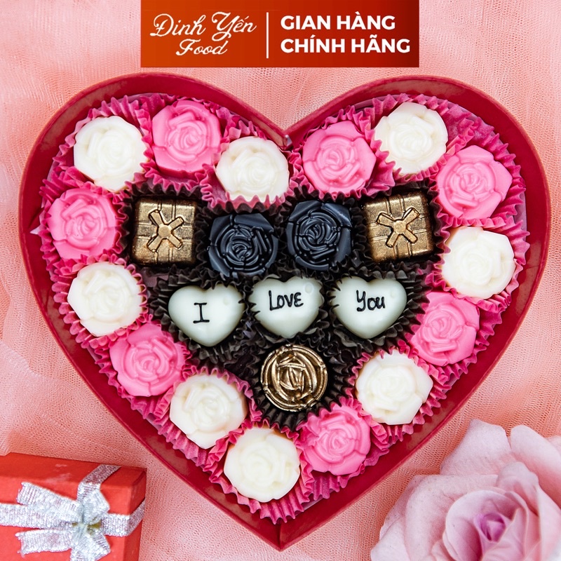 Hộp quà tặng socola valentine/19cm/M2A/22viên