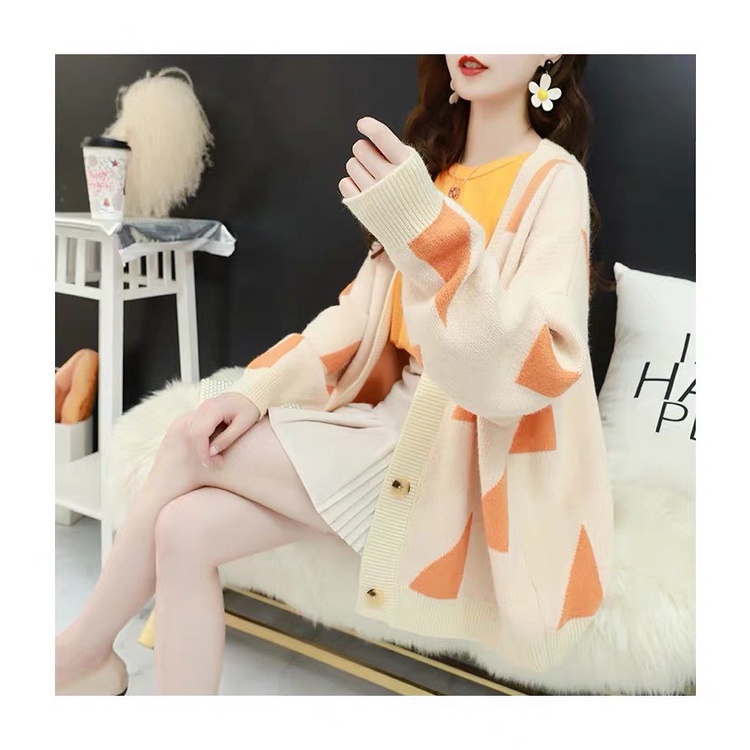 Áo khoác len cardigan dáng ngắn chất liệu siêu dày dặn