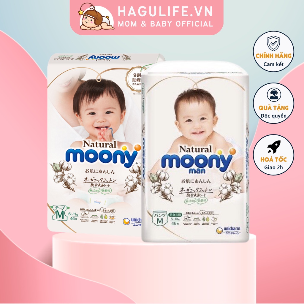 Bỉm Moony Natural Nội Địa Chính Hãng