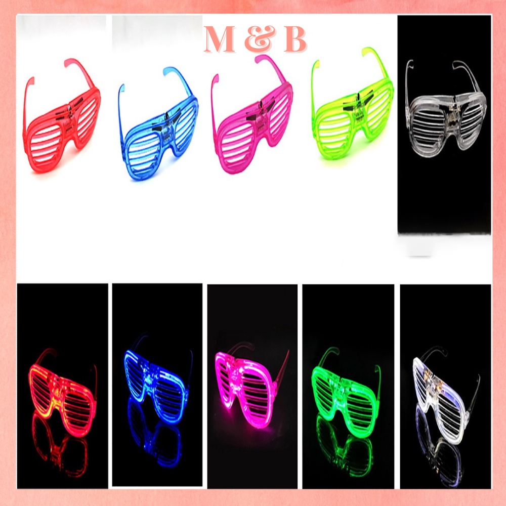 Mắt kính đèn Led phát sáng gọng tròn, trái tim phát sáng nhiều màu nhấp nháy vui nhộn, độc đáo, phong cách Retro đi bar