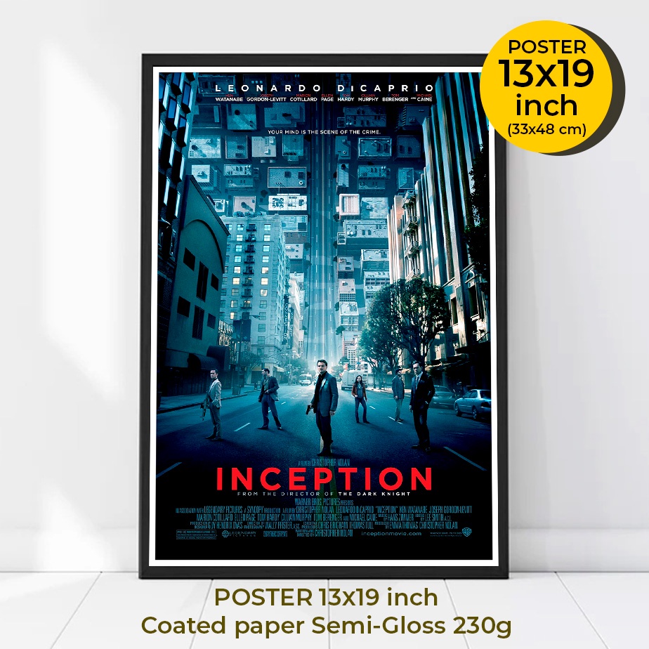 Poster Inception (2010) của Christopher Nolan / Leonardo DiCaprio Kích thước ảnh phim 33X48 cm