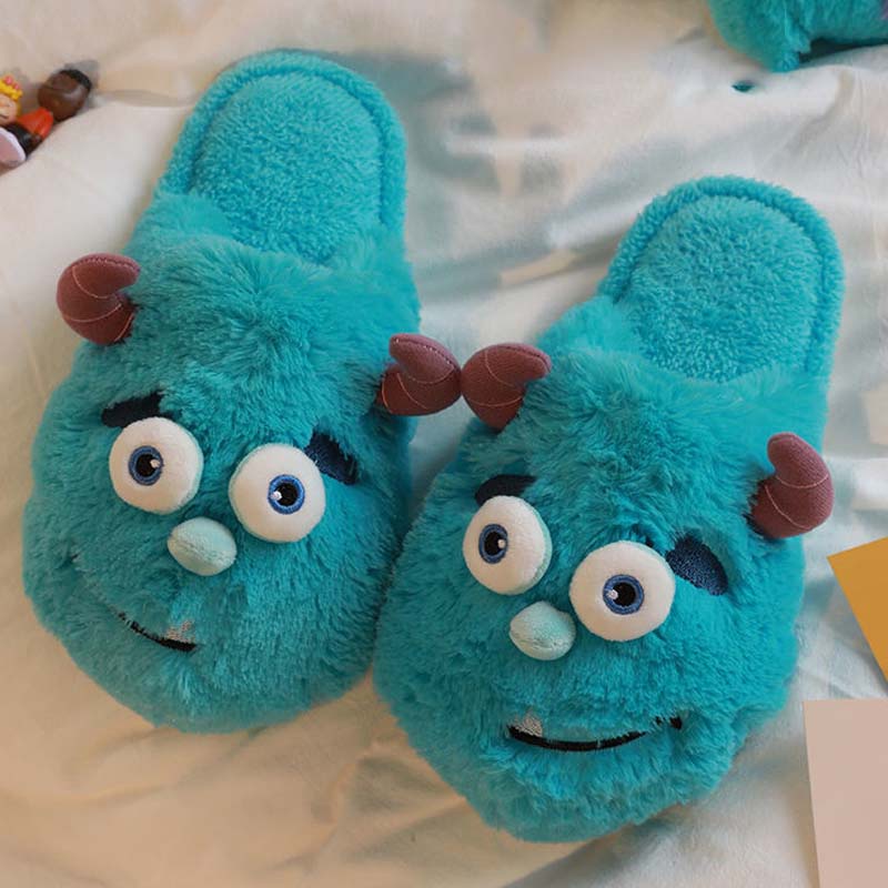 Dép Bông Đi Trong Nhà Hình Bàn Chân Hoạt Hình Cho Nam Nữ