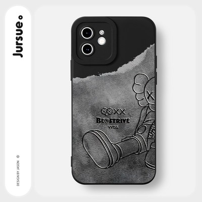 Ốp lưng JURSUE mềm chống bẩn hình độc lạ ngầu đen Cho iPhone 17 16 15 14 13 12 11 Pro Max SE 2020 X XR XS ip 8 7 Plus Y2772