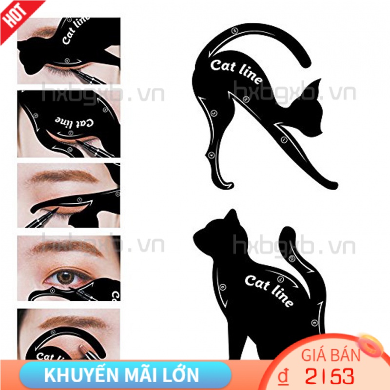 Bộ 2 Khuôn Kẻ Mắt Mèo Dễ Thương HXBGXB