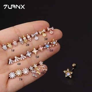 Bông tai 7UANX 20Gauge bằng thép không gỉ kiểu dáng thời trang