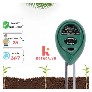 Máy đo độ PH đất 3 in 1, Đô độ ẩm đất, đo ánh sáng cho kết quả nhanh, chính xác