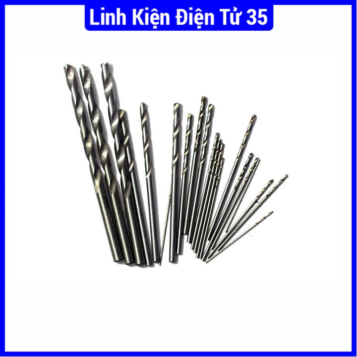Combo 21 mũi khoan chất lượng cao 0.6-0.8-1.0-1.2-1.5-2.0-3.0mm 03 chiếc mỗi loại, dùng để khoan gỗ, nhựa. mạch điên...
