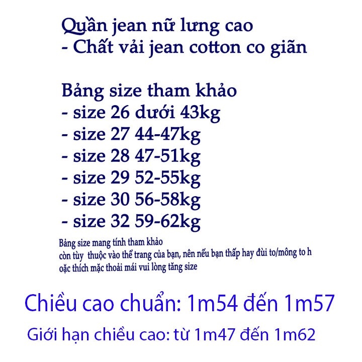 Quần jean nữ lưng cao siêu hách dáng thêu họa tiết chất jean cotton cao cấp co giãn tốt SKMJ01
