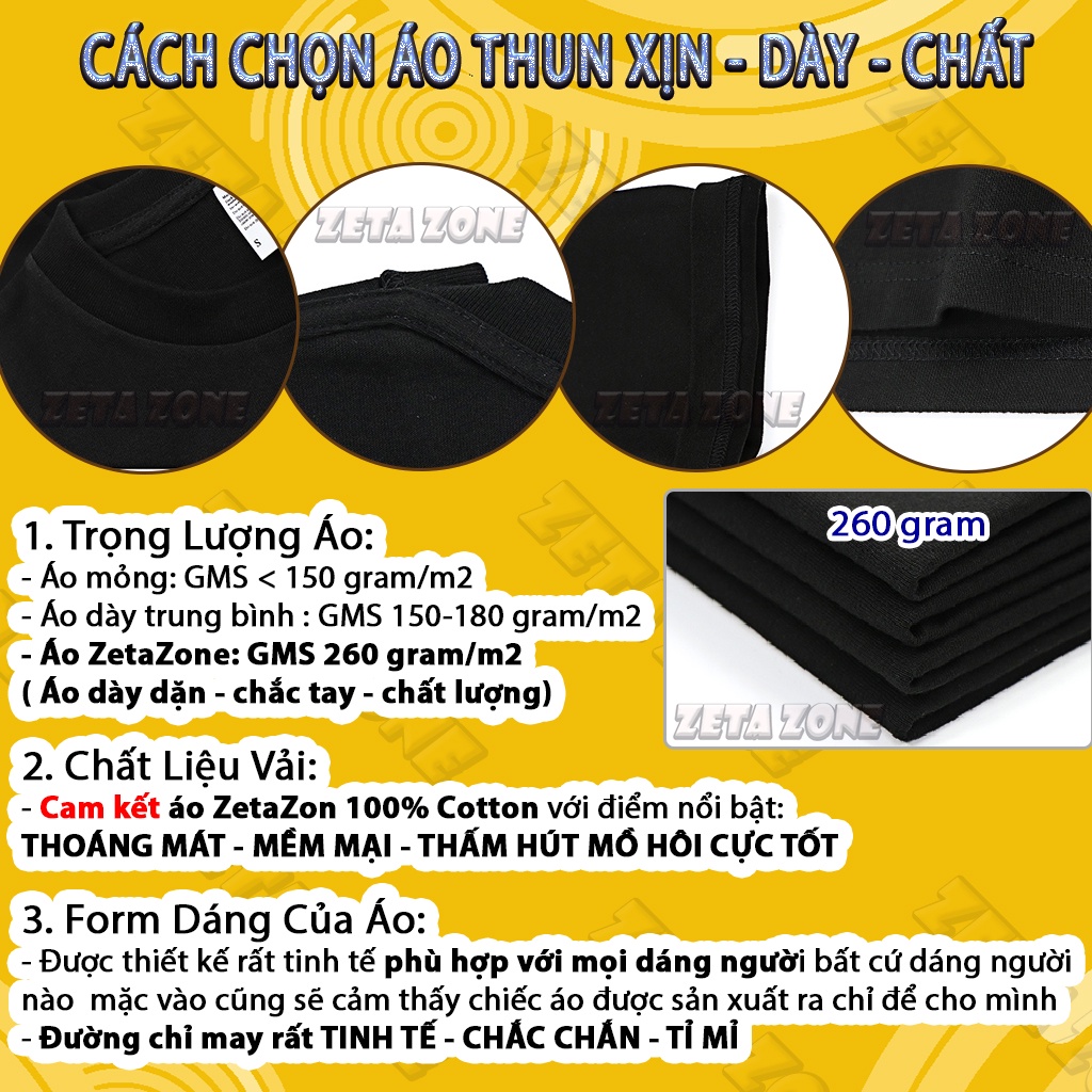 Áo thun in hình theo yêu cầu form rộng unisex hài hước tay lỡ 100% cotton design by  Zetazone
