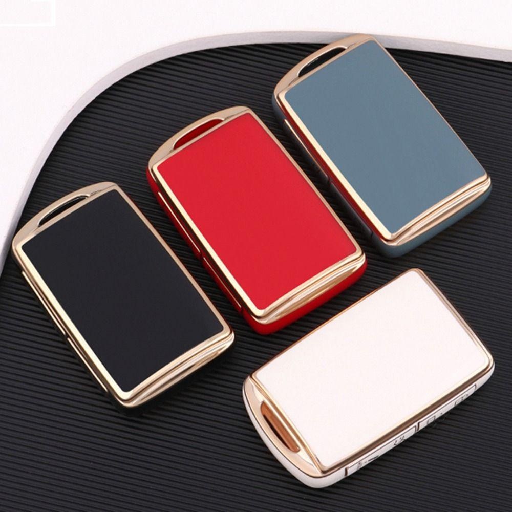 Bao Da, Ốp Bảo vệ, Vỏ Bọc Chìa Khóa Viền Vàng Sang Trọng Phù Hợp Cho Xe Mazda 2,3,6,CX-3,CX-5,CX-8 Sau 2020