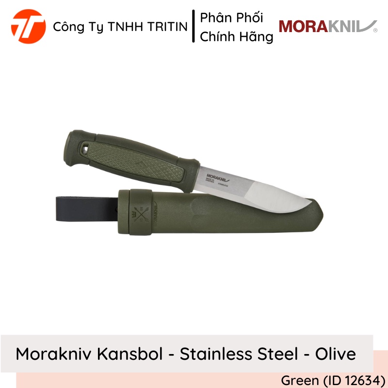 Dao Dã Ngoại Morakniv Kansbol (S) Olive Green (ID 12634), Thép Không Gỉ | TRITINCO