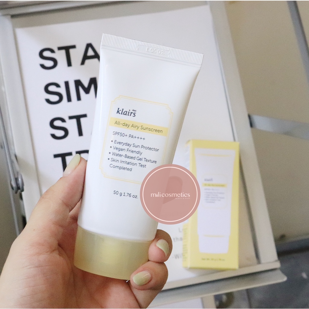 Kem chống nắng  Klairs All day Airy sunscreen SPF50+ PA++++ 50ml