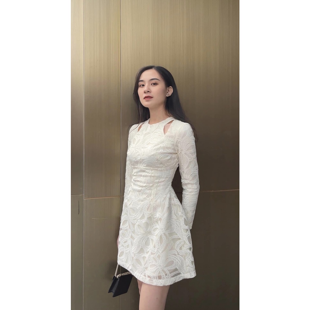 Đầm ren tay dài Myra- MAIIMER