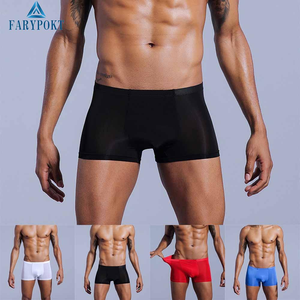 Quần Lót Mềm Mại Thoáng Khí Màu Trơn Cho Nam