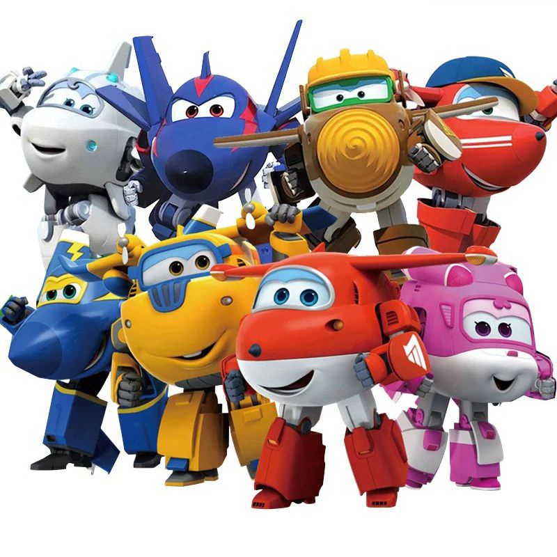 Bộ 8 con đội bay siêu đẳng Super Wings hàng đẹp (ready stock)