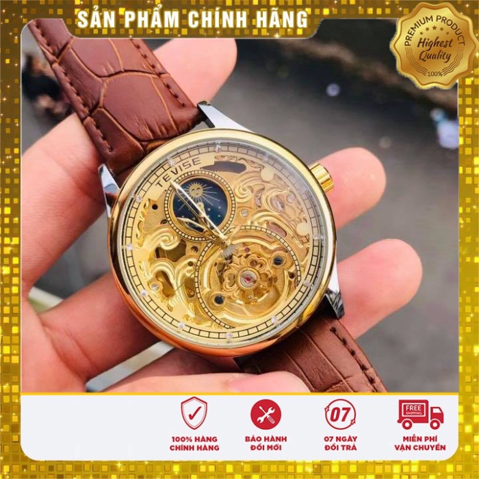 Đồng Hồ Nam Cơ tự nhiên Automatic hàng hiệu TEVISE TD4 Dây Da thời thượng Đẹp giá cả tương đối rẻ chống thấm nước Chống