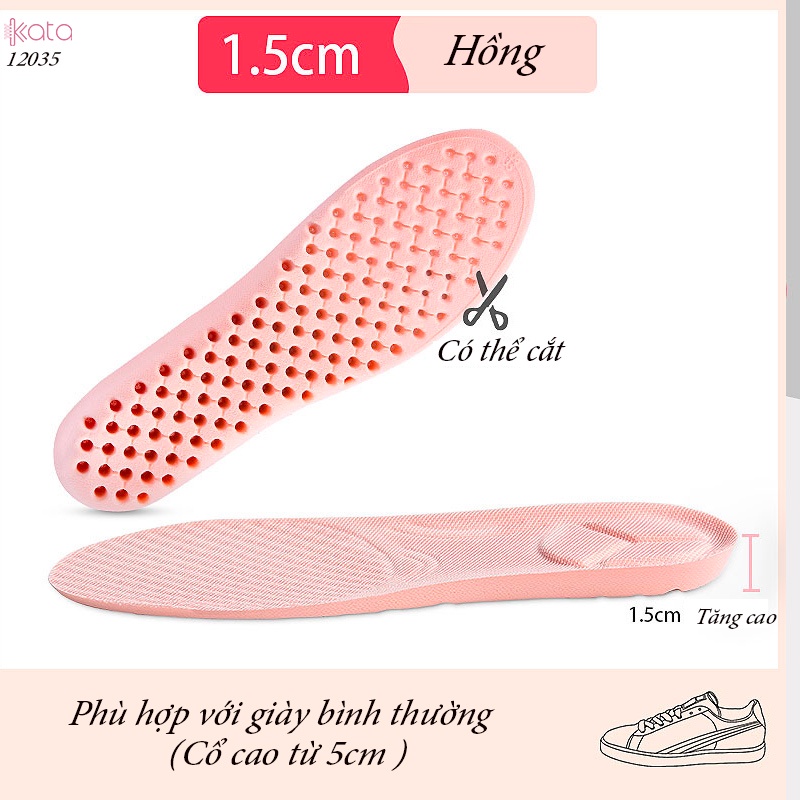 Lót giày thể thao tăng chiều cao , Lót PU mềm chống sốc thoáng khí 12035