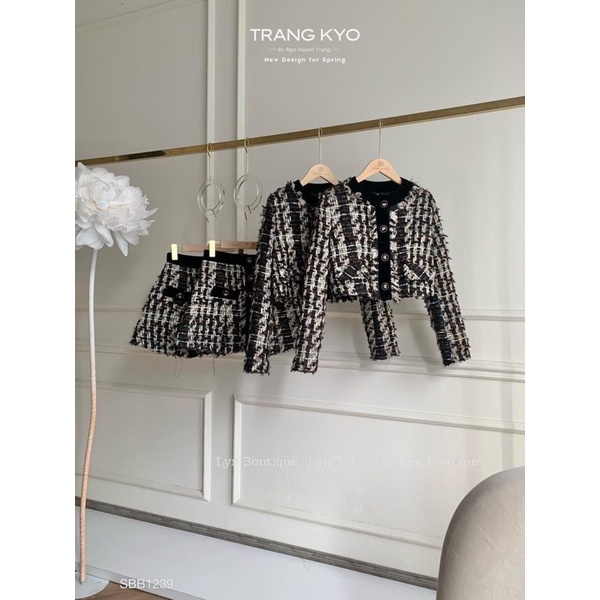 SET dạ tweed siêu hot hit phong cách sang chảnh hàng thiết kế cao cấp dành riêng cho nữ VÂNDUONGfashion