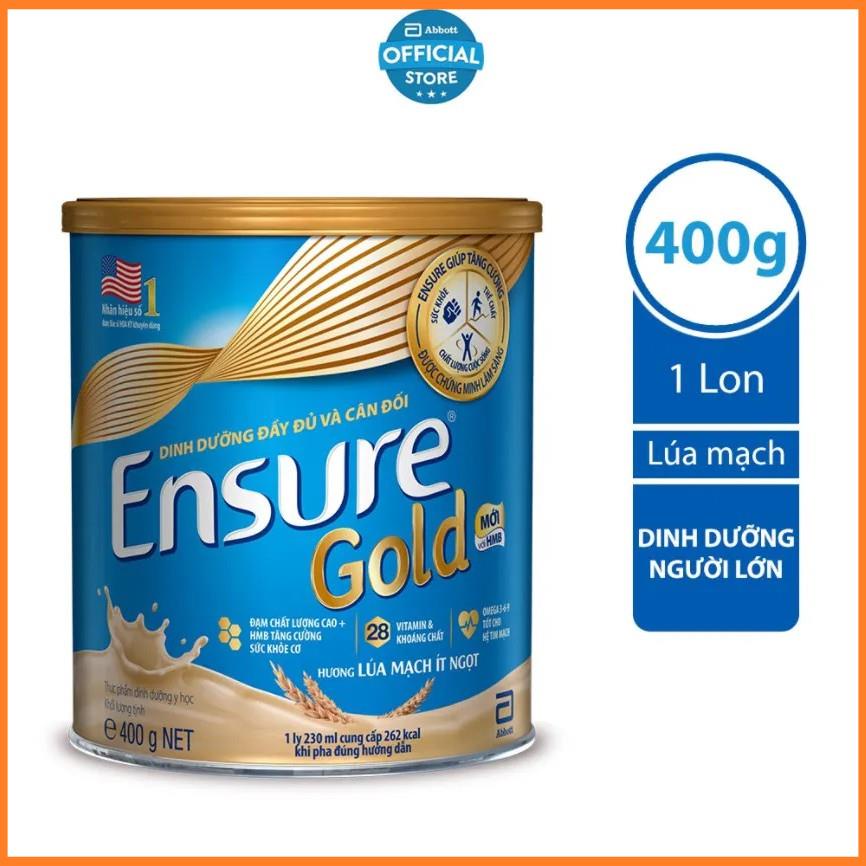 [Chính Hãng] Sữa bột Ensure Gold Lúa mạch (HMB) 400g